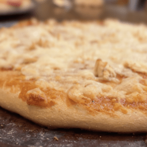 Pizza on pizza pan